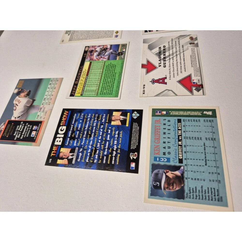 MLB Baseball Card Star Lot Ken Griffey Jr Jeff Bagwell David Ortiz Vladimir...